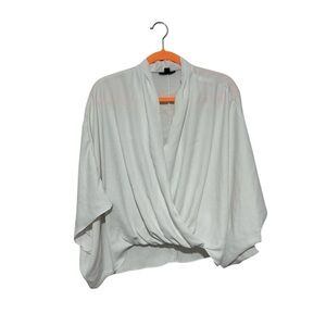 Alfani White Career Wear Blouse Size Medium